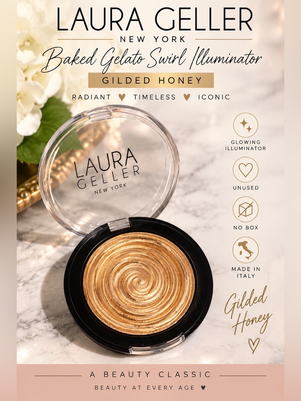 Laura Geller Baked Gelato Swirl Illuminator Gilded Honey Original Formula